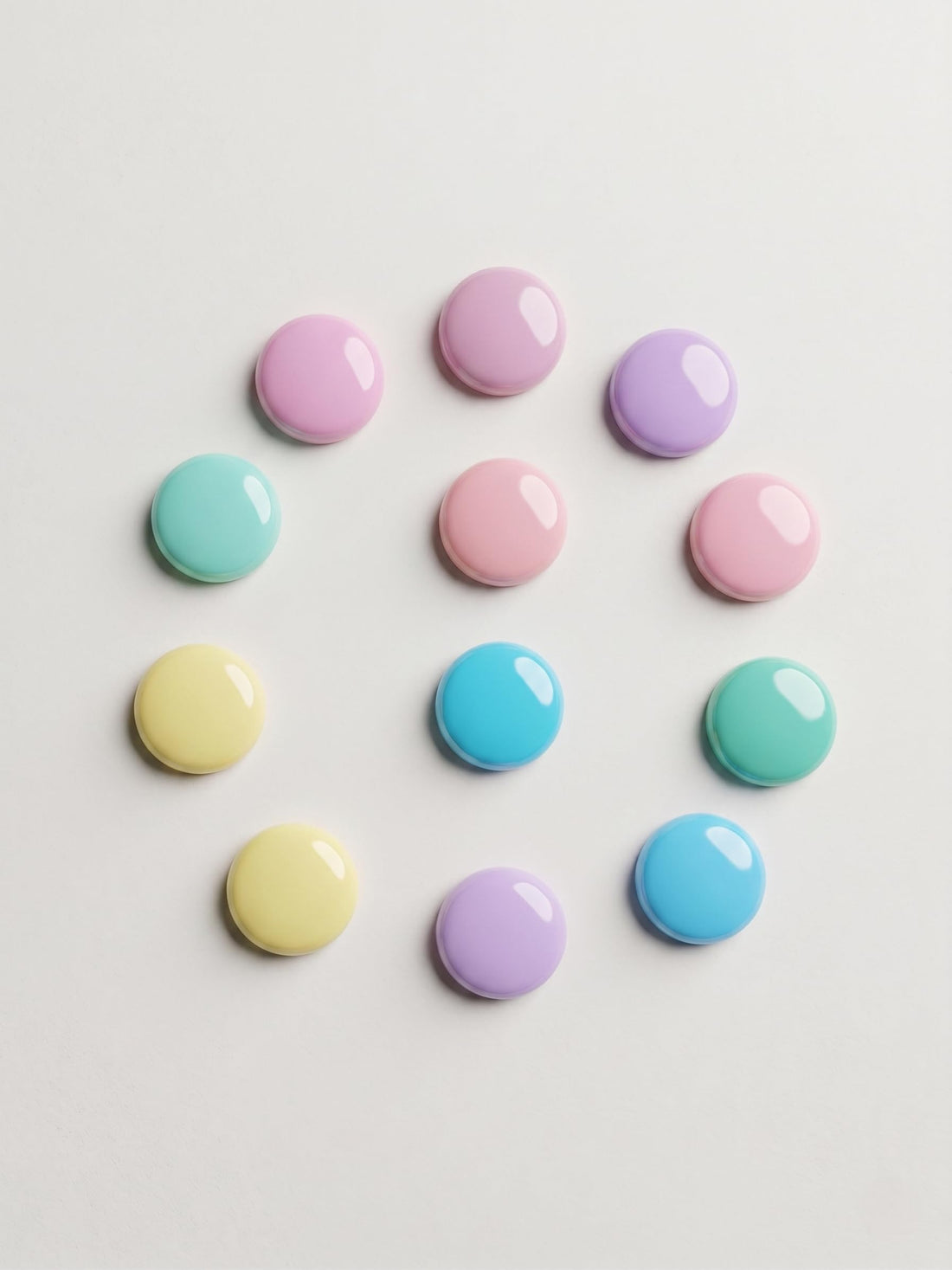 Crystal Clear Strong Magnets Set of 12 - Heavy Duty Mini Refrigerator Magnets for Fridge, Whiteboard, Magnetic Board, Office, Kitchen, School & Crafts | مغناطيس ثلاجة شفاف قوي