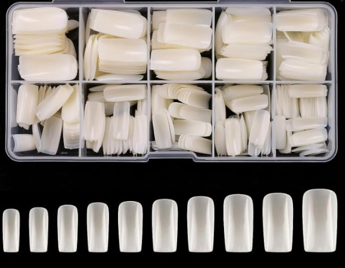 FACK False Round Nails Full Cover Artificial Press On Nails Natural | ALAMOND | 100 PCS