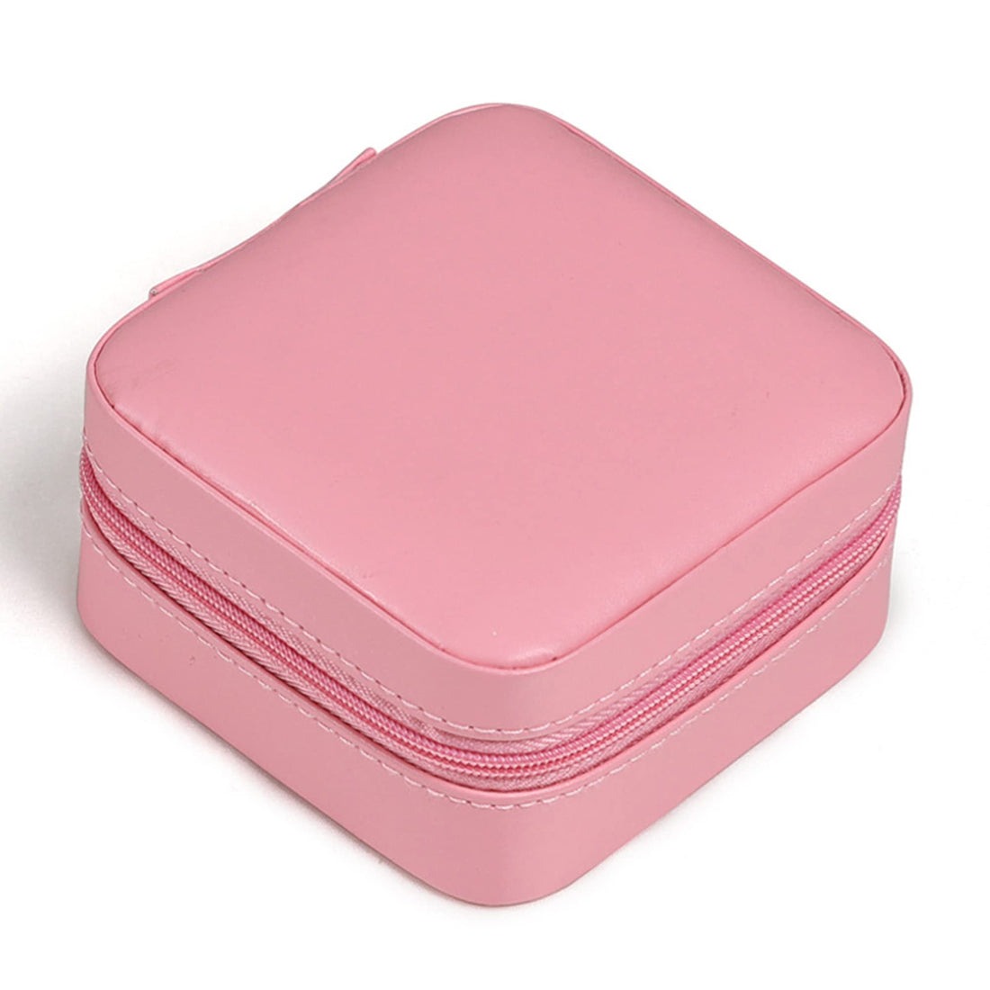 Plush Velvet Travel Jewelry Case, Mini Jewelry Box, Small Jewelry Organizer Portable Display Jewelry Storage Case for Rings Earrings Necklace Bracelet Bangle,Gifts for Girls Women pink