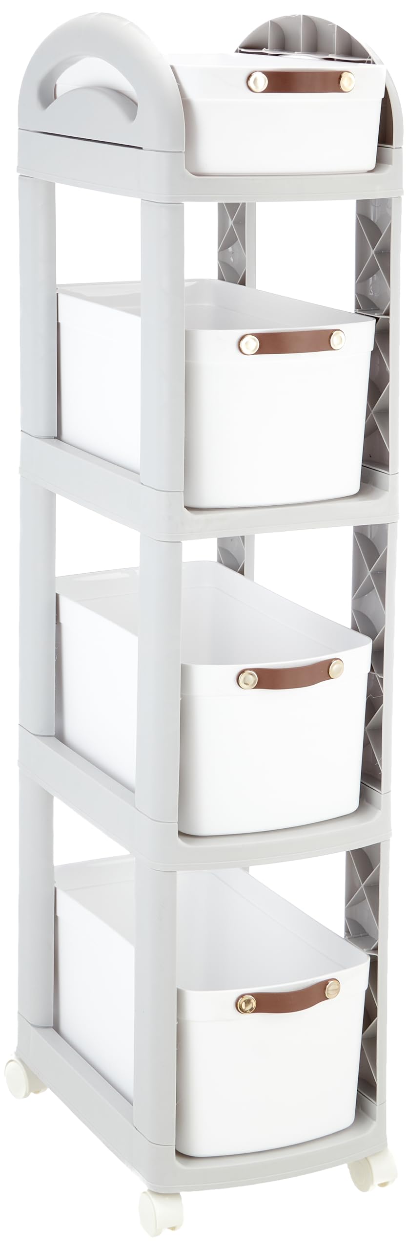 Home Care C-559 4-Tier Caddy Organizer Spacious Plastic Storage for Home, Pack of 1 - Clear Plastic