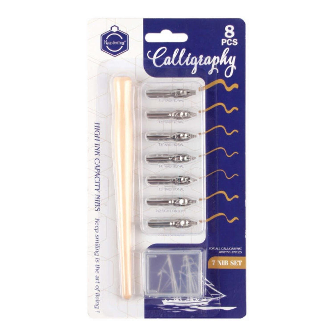Keepsmiling E0454 Loki Arabic Calligraphy Pen 8-Piece Set