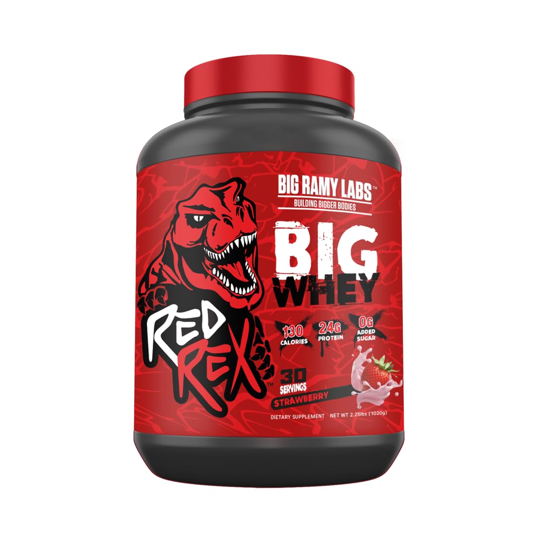Red Rex Big Whey Protein Powder 1020 g, Strawberry