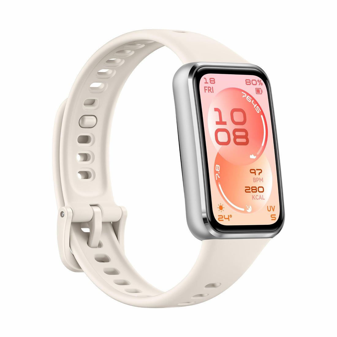 HUAWEI Band 11 Health & Fitness Tracker, Enhanced Sleep Tracking, All-Day Health Monitoring, Ultra-Slim & Comfort Wear, Compatible with iOS & Android, Smart Watch, White Aluminum Alloy Case