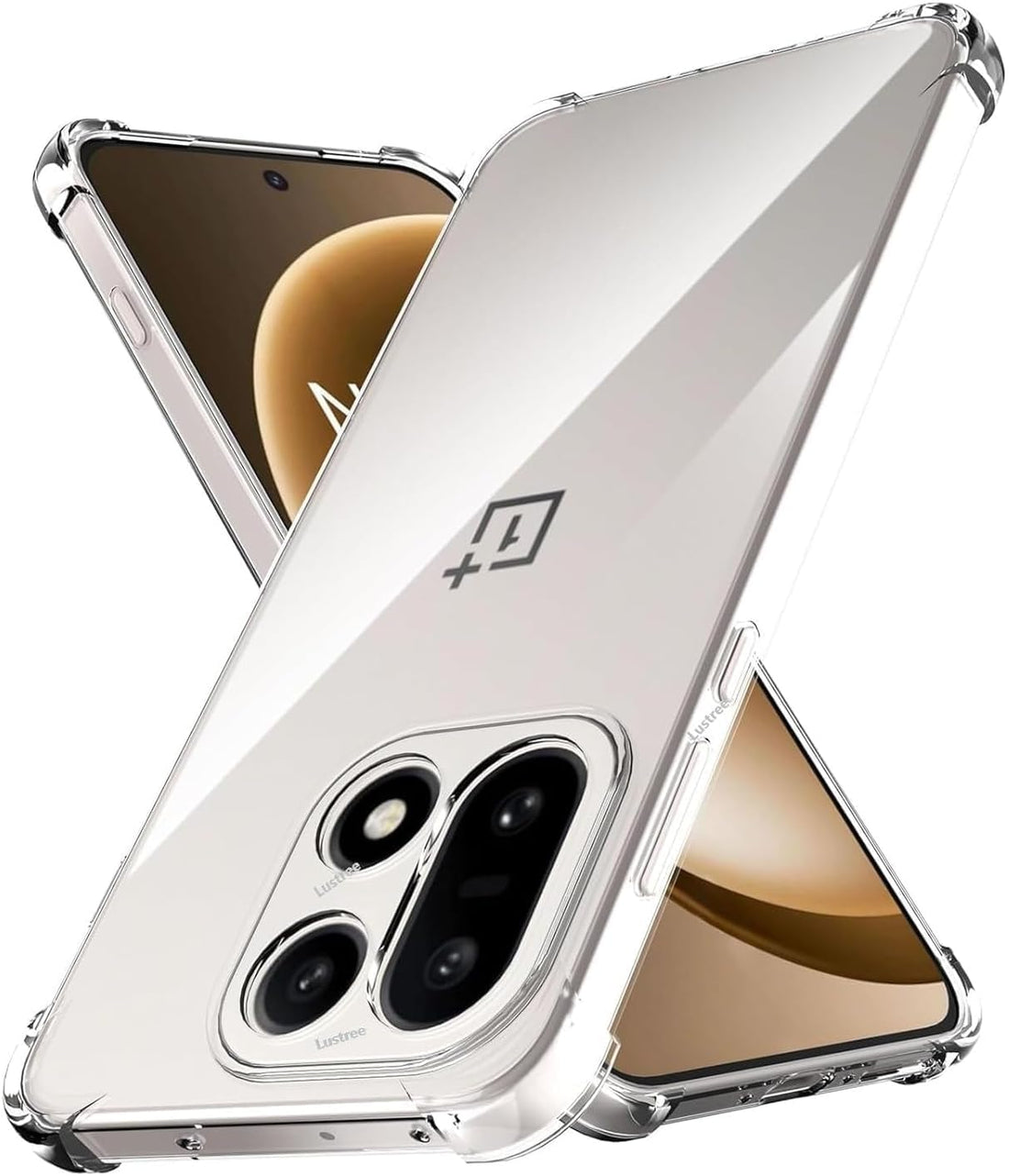1+15 Clear Case with Reinforced Corners Camera Protection Flexible TPU Bumper Shockproof Cover for OnePlus 15 - Clear