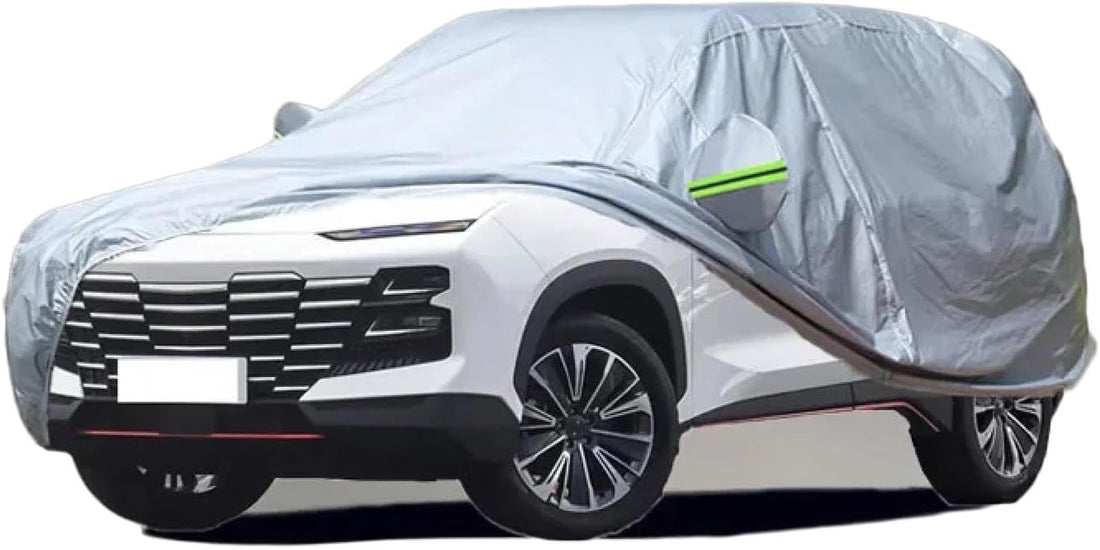Waterproof Car Cover for Jetour X1 Car Cover 2022-2025 All Weather MultiLayer Bird Dropping Sun Snow Rain Storm Hail UV Protection, Driver & Trunk Zipper Door & Windproof Bands (X1)