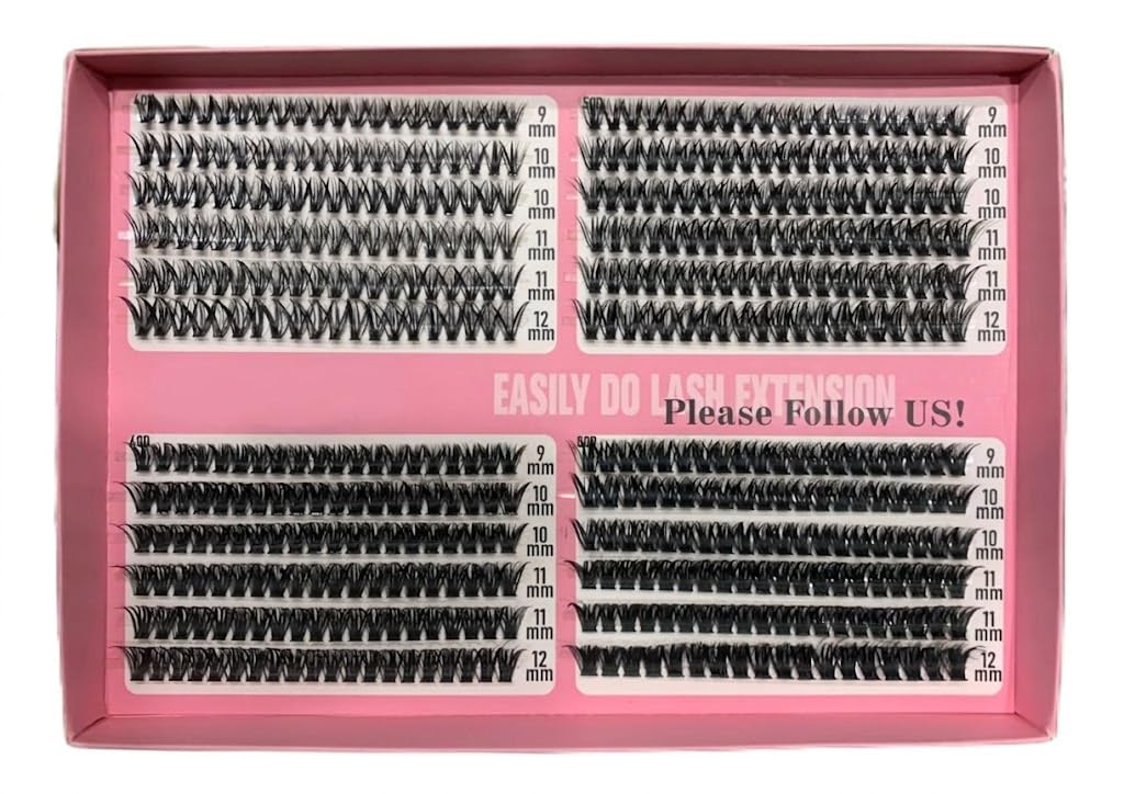 LAHES 400PCS - Extensions Individual Lash Volume 6D mink - FREE EYELASHES - Natural Eyelashes (2 MM TO 10 MM-MIX)-ONE BY ONE-0.07DMIX -4shape