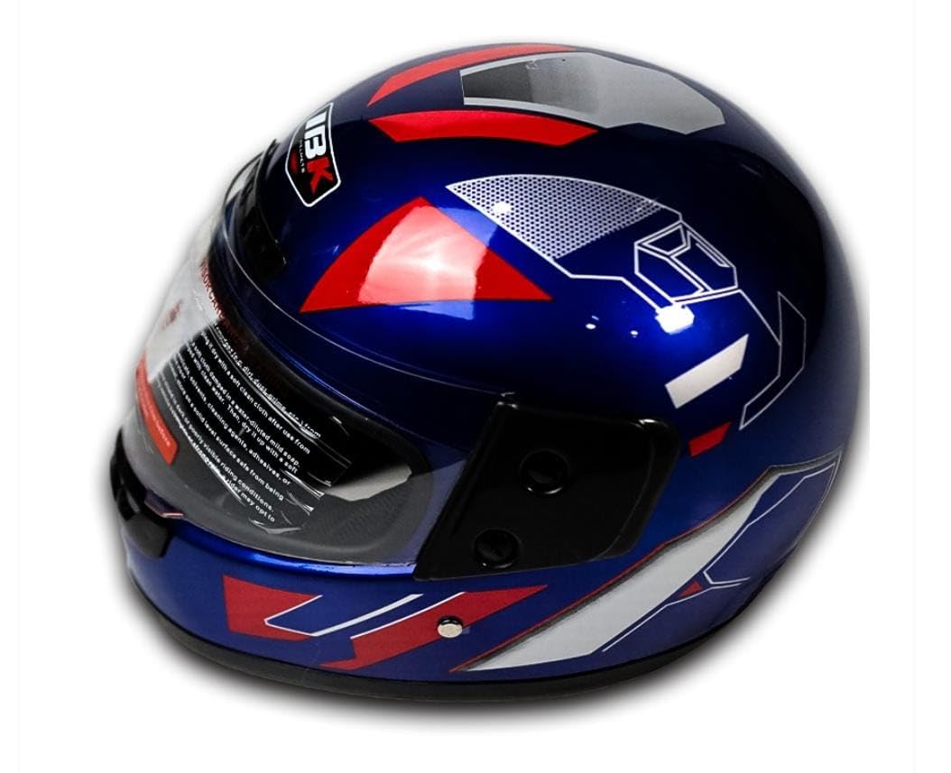 True Fit Modern Design Lightweight, Breathable and Adjustable Motorcycle Helmet, Blue