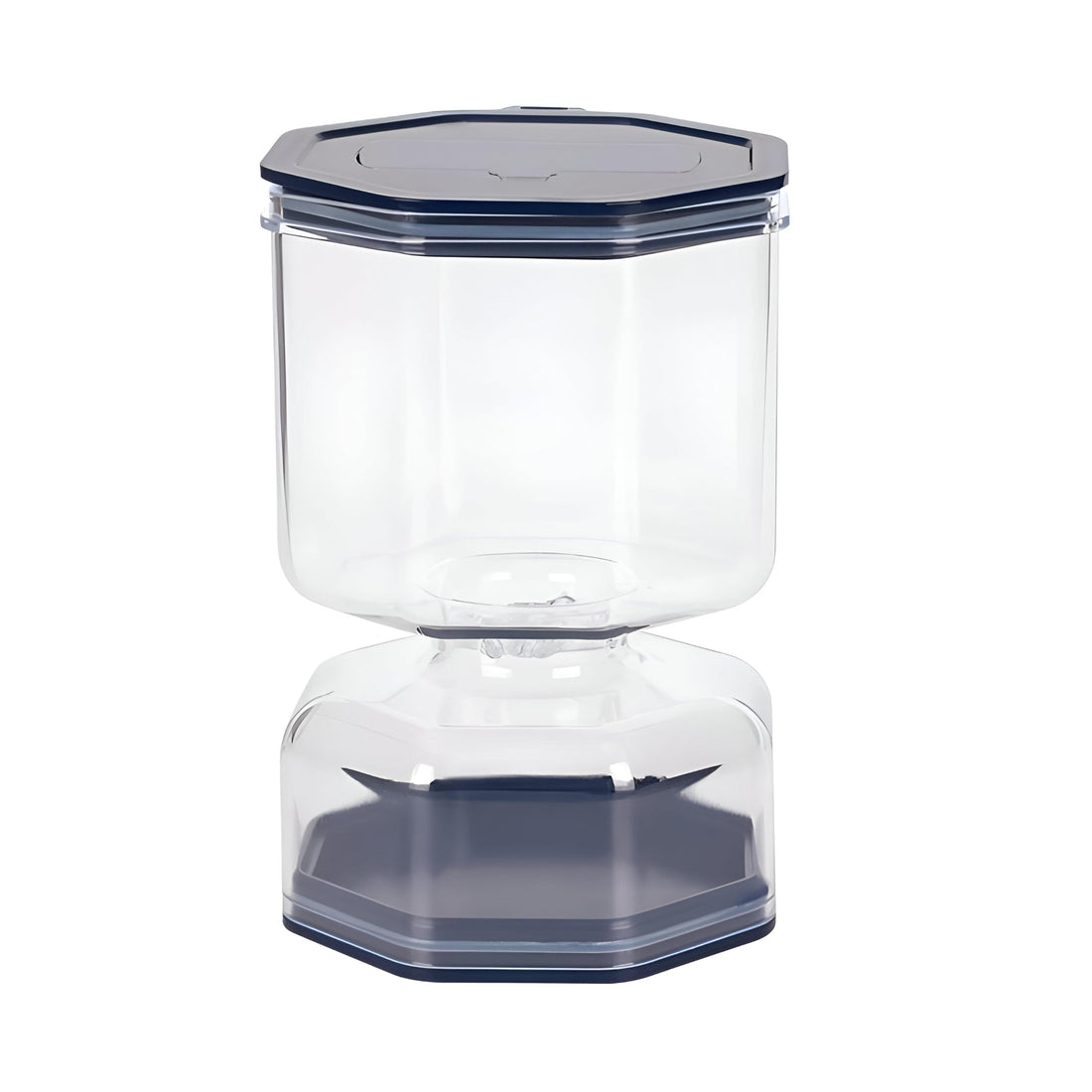 Hourglass Container - 250 ml Airtight Acrylic Pickling Jar with Strainer and Foldable Stainless Spoon for Food Preservation