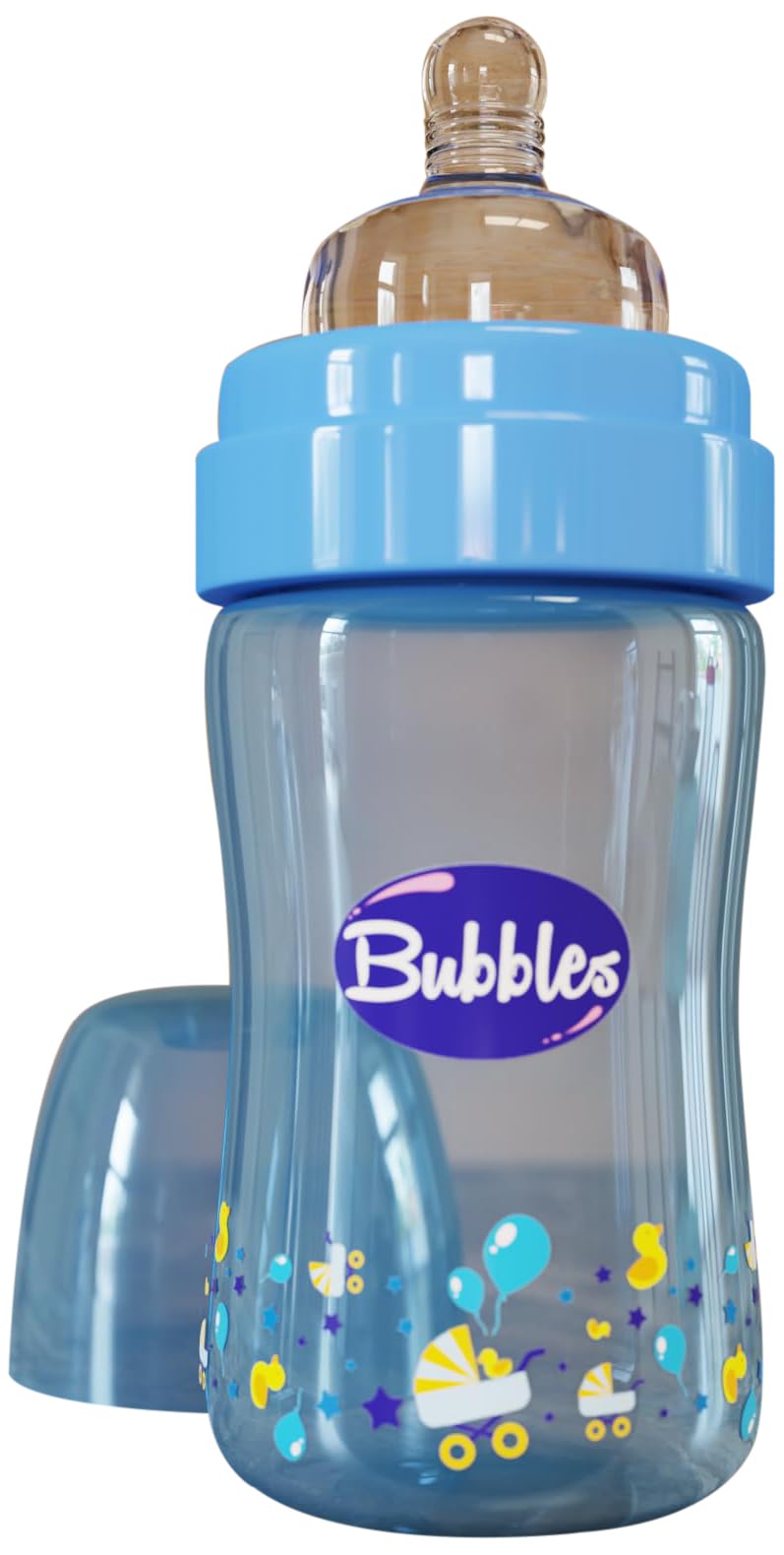 Bubbles classic feeding bottle blue 180ml