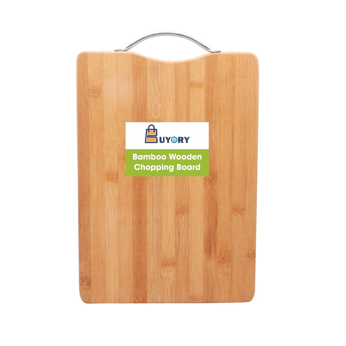 BUYORY Chopping Board for Kitchen, Wooden Cutting Board for Vegetables, Fruits & Cheese, Chopper Board with Handle (30 x 20cm)