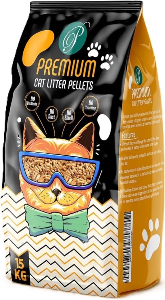 Premium Wood Pellet Cat Litter 15L (FBA)