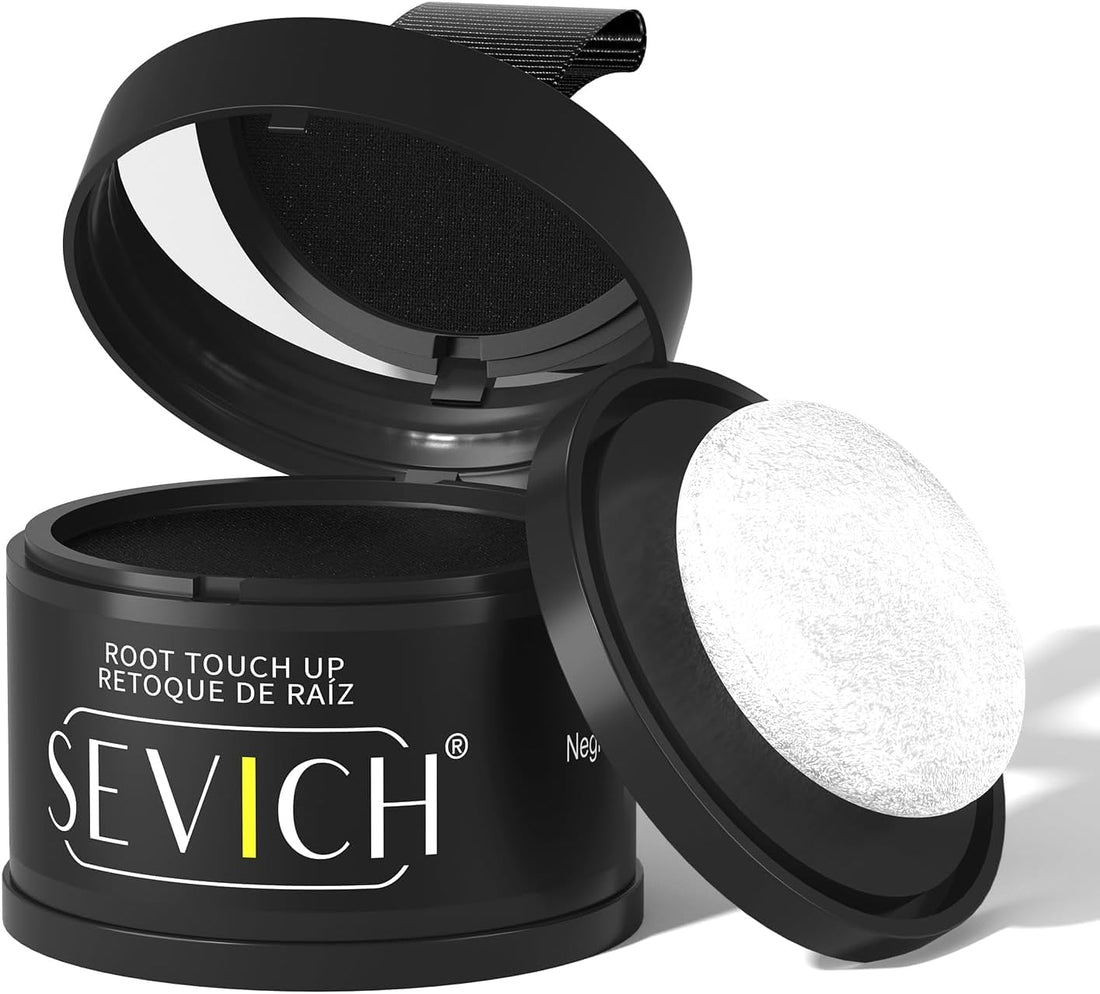 For Instantly Hair Shadow - Hair Line Powder, Quick Cover Grey Hair Root Concealer with Puff Touch, 4g Black