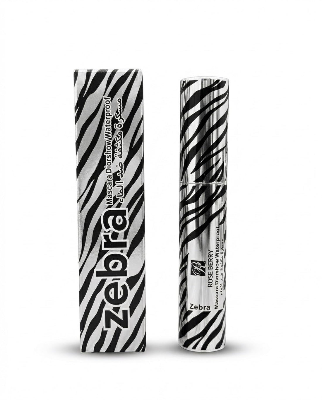 Rose Berry Zebra Waterproof Mascara, Black, Gel Formula, 3D Effect, Natural Finish, 10ml