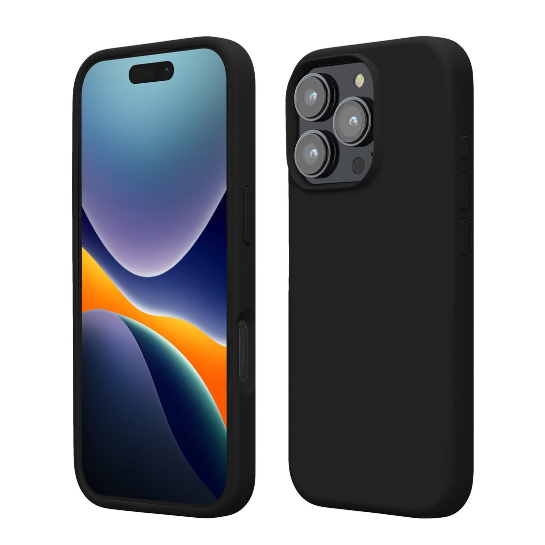 kwmobile Mobile Phone Case for iPhone 16 Pro Max Case, for iPhone 16 Pro Max Case - Silicone Case - Wireless Charging - Black