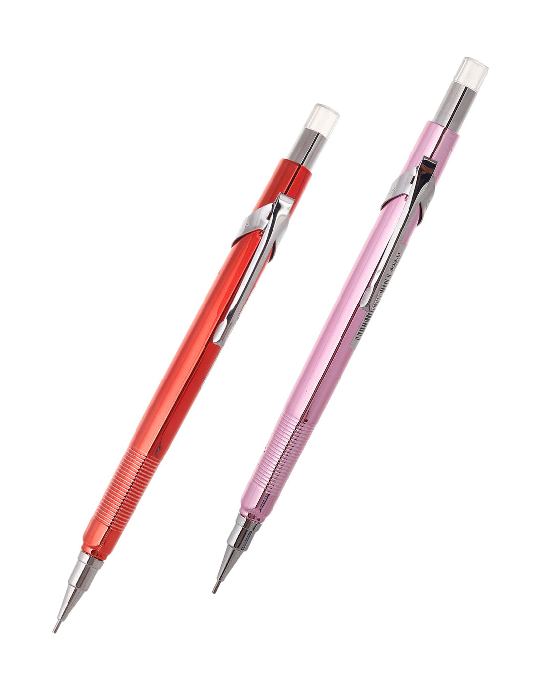 3A Plastic Mechanical Pencil 2 Pieces 5 mm Size 3x14 - Red and Pink 426