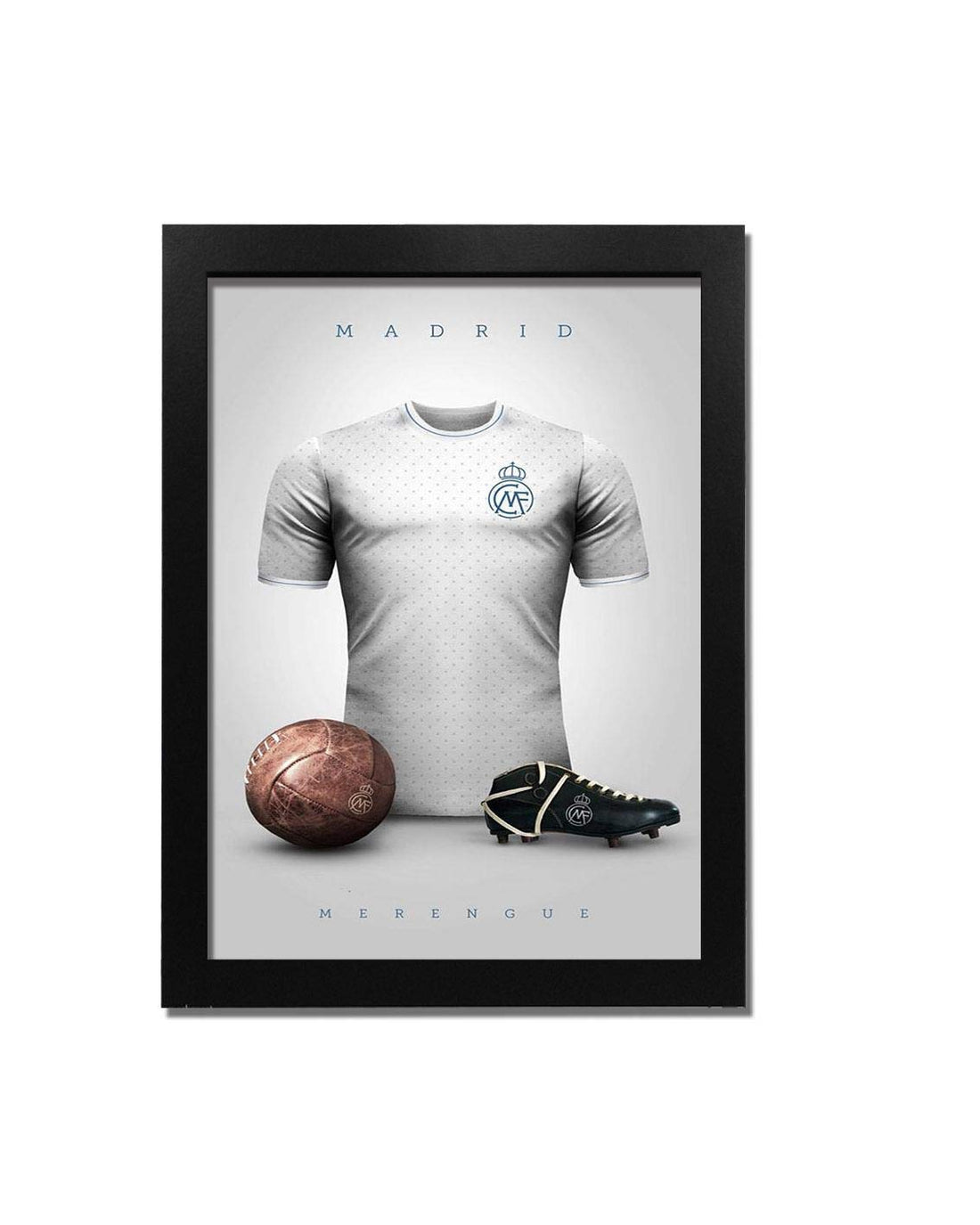 MADRID - BLACK - Wooden Frame with Glass - Printed Poster Tableau wall art BZL-215-24322-BK