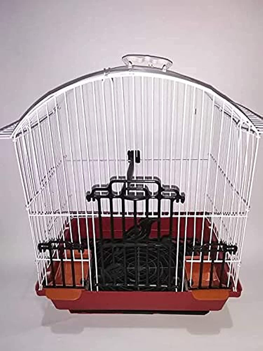 Generic Red Bird Cage with Accessories - Ventilated, Indoor Use