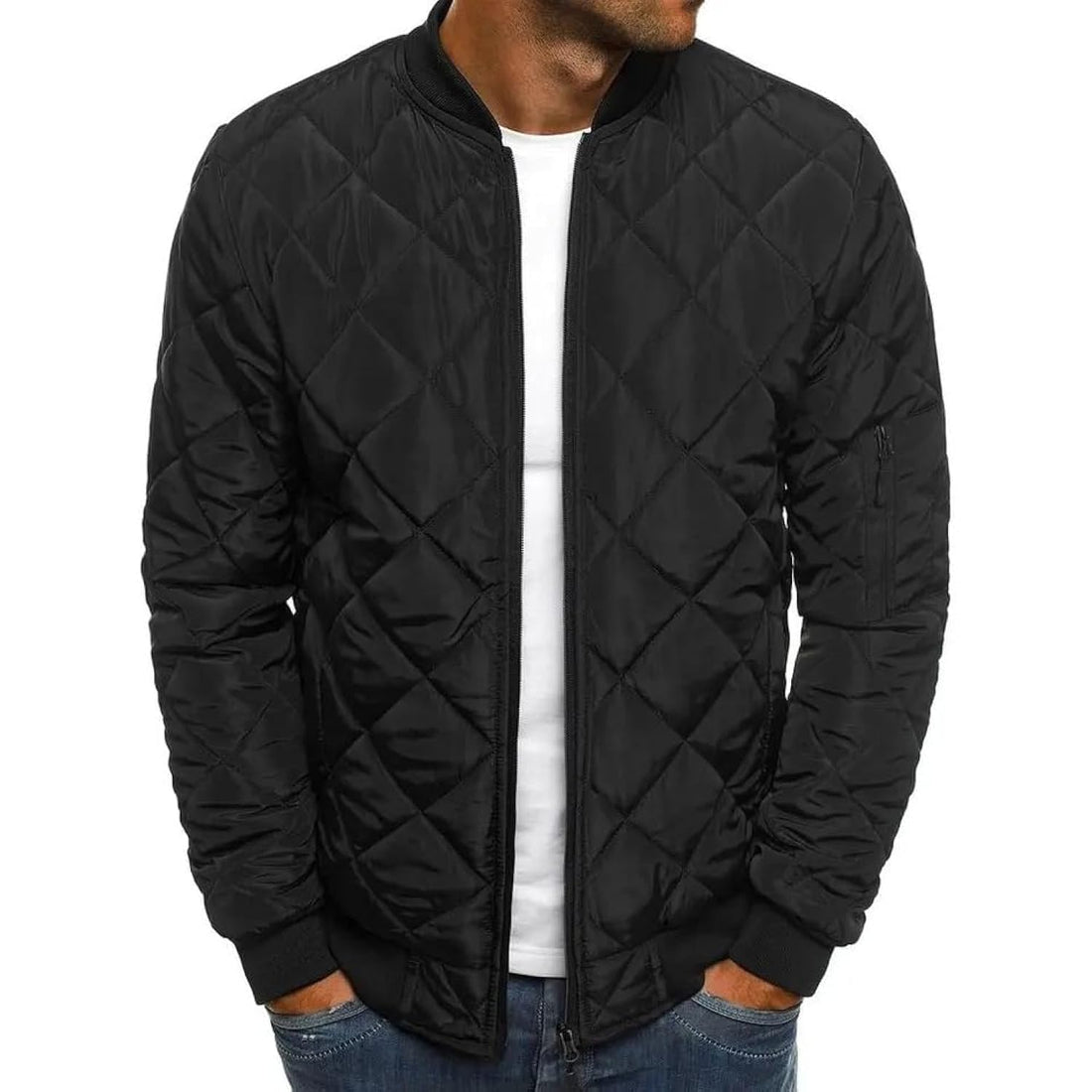 Men's Waterproof Jacket With Zipper And Distinctive Design