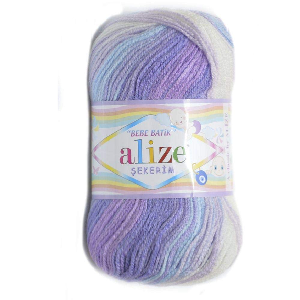 Alize Sekerim Bebe Batik Colour No.3483 Crochet and Knitting Yarn