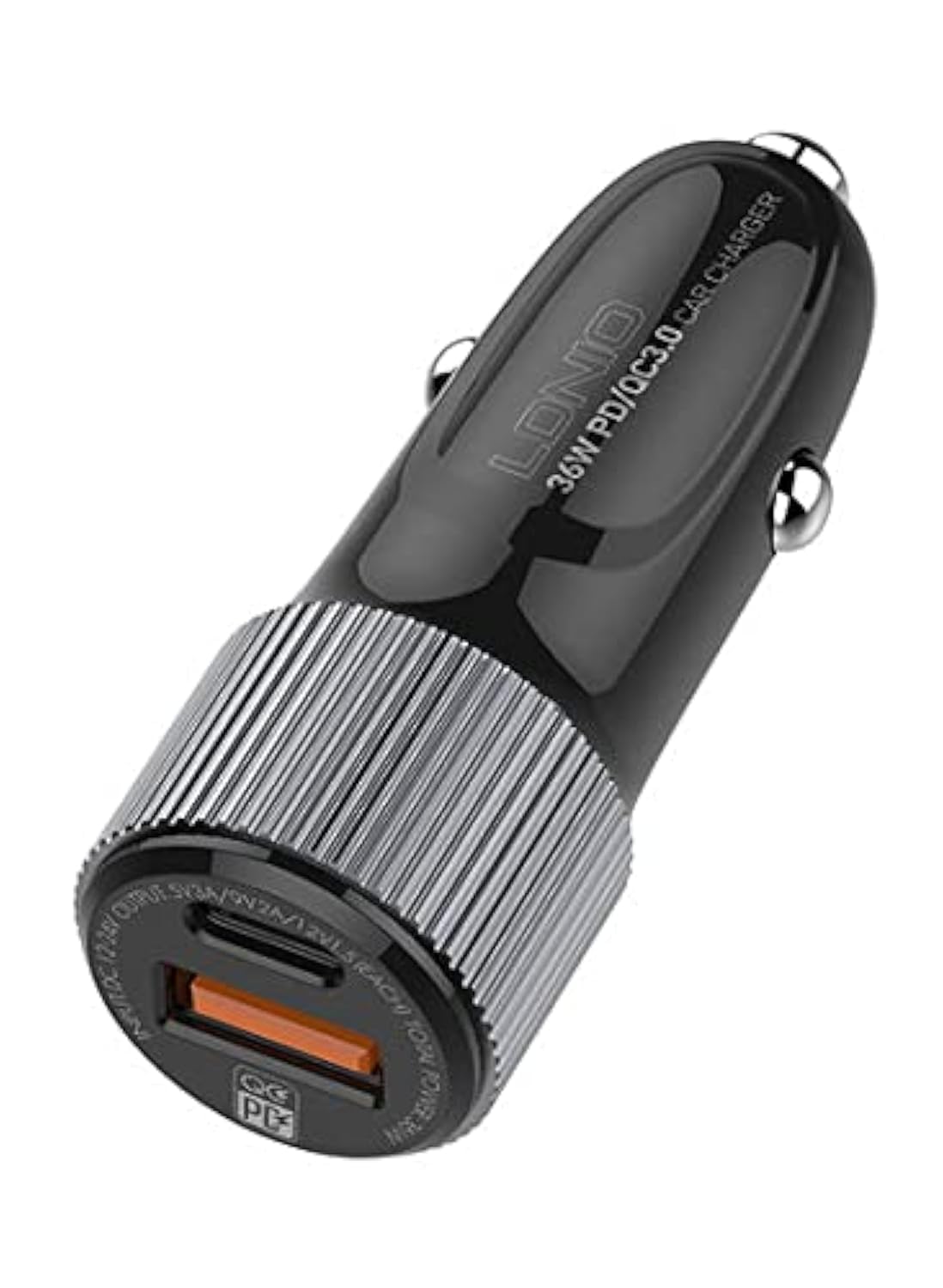 LDNIO USB C Car Charger 38W 2-Port Super Fast Car Charger Adapter, PD USB C & QC 3.0 38W Fast Car Charger for iPhone 14/13/12, iPad Pro, Samsung Galaxy S22/21/Pixel 7/Moto/LG,