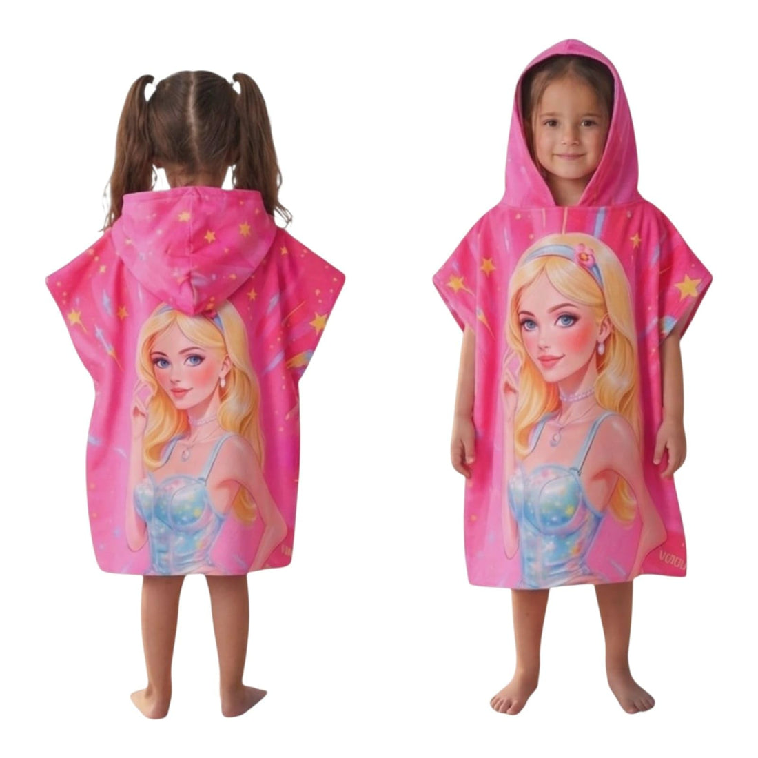 Kids Poncho Multi Shapes and Colors Size 60 * 65cm - Boys and Girls from 2 to 10 Years Old