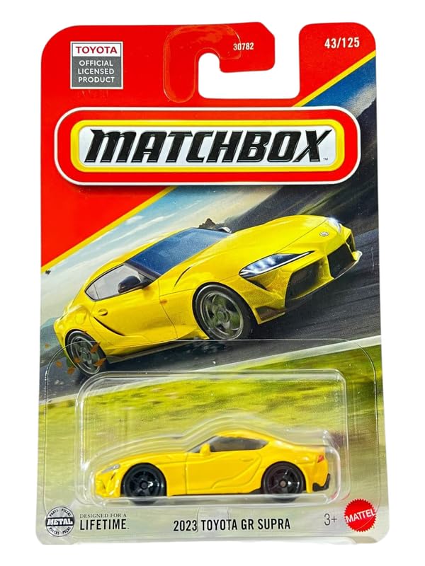 Hot Wheels Match Box 2023 Toyota GR Supra for 3 Years & Above 43/125 (Yellow)