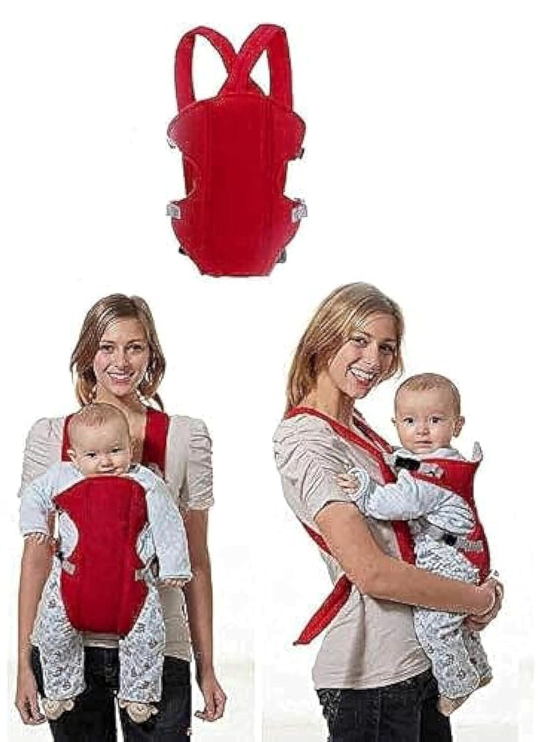 Back and The Chest Held Baby Carrying Strap, Red