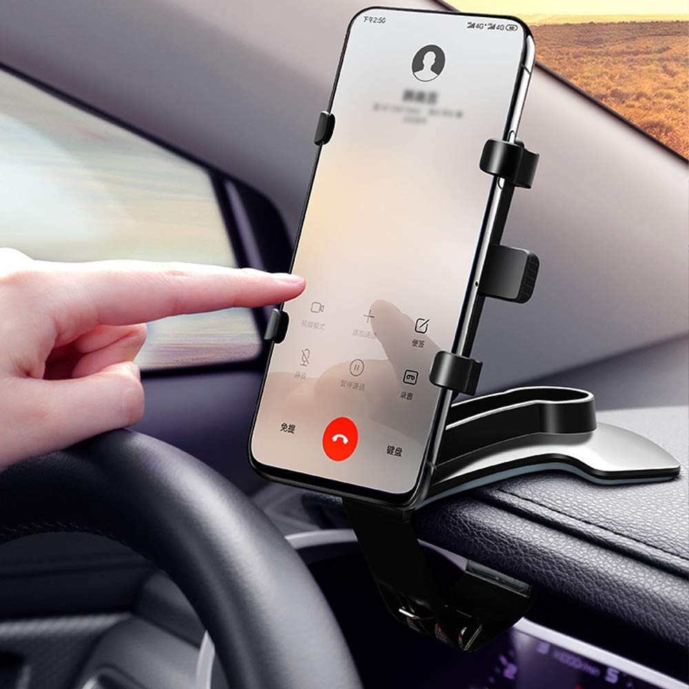 Car Phone Mount 360 Degree Rotation Dashboard Cell Phone Holder for Car Clip Mount Stand Suitable for 4 to 7 inch Smartphones