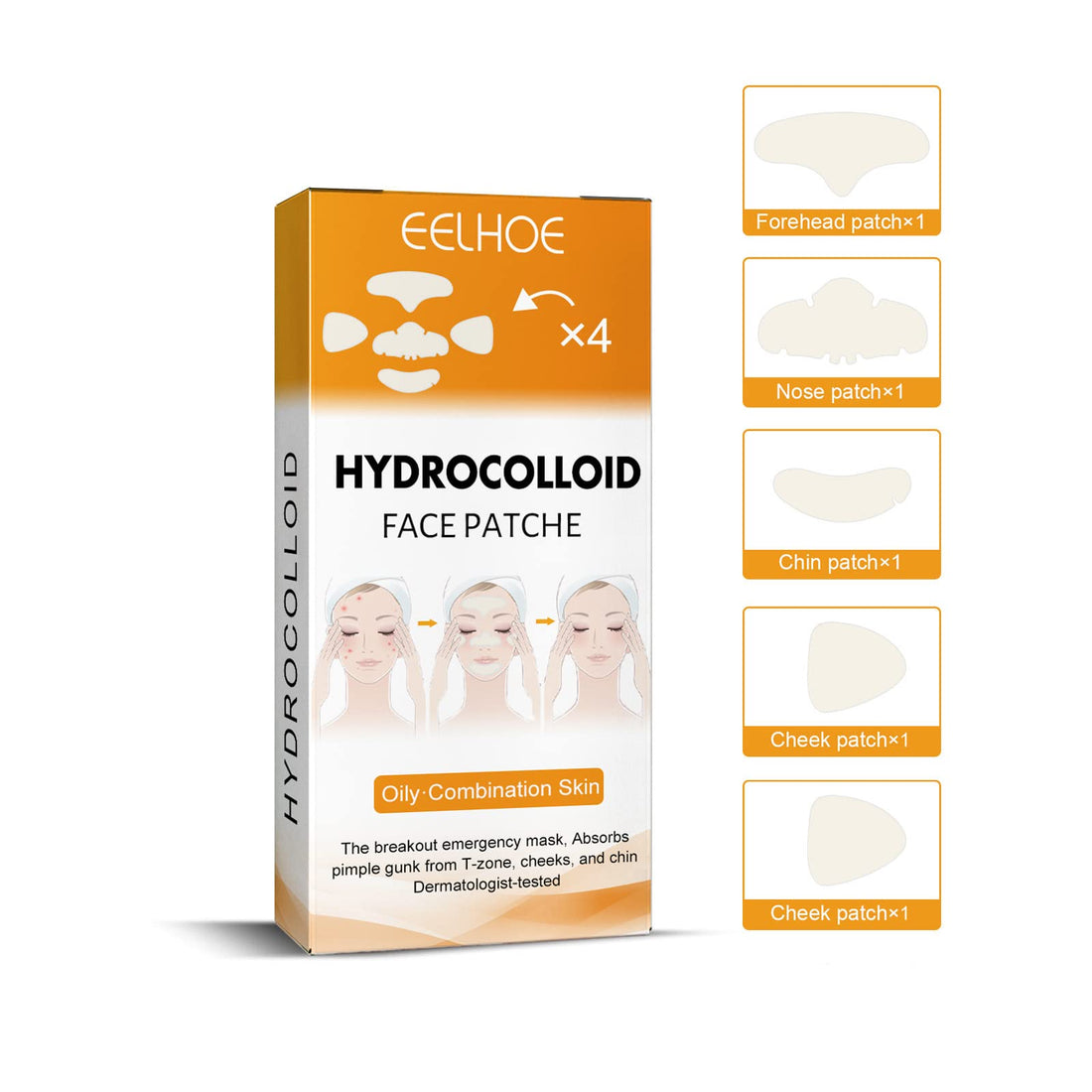 fashion mania Hydrogel Facial Acne Stickers Portable Transparent Invisible Hydrogel Body Acne Stickers Face Care Concealer