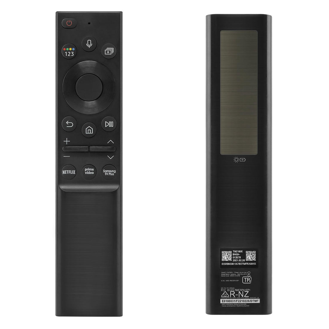 BN59-01357A Solar Remote Control for Samsung Smart TV, RMCSPA1EP1 Solar Power Voice Remote Control for 2021 Samsung NEO LED Smart 4k Ultra HD TV (with USB Type-C Cable)