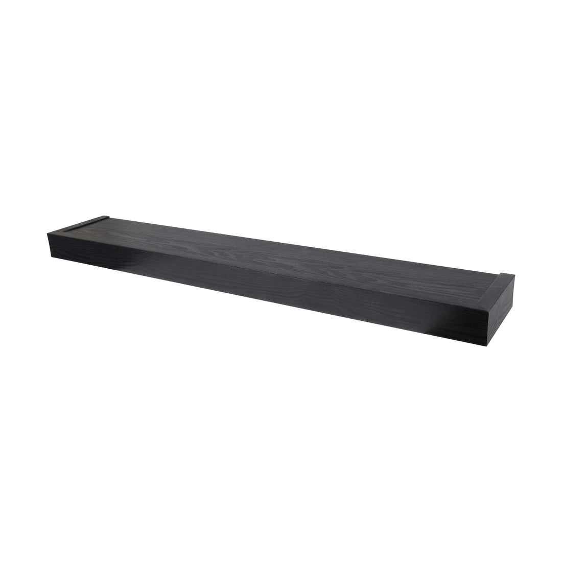 HIGH & MIGHTY 515614 Modern 36" Floating Shelf Holds up to 25lbs, Easy Tool-Free Dry Wall Installation, Flat, Retail Packaging, Black