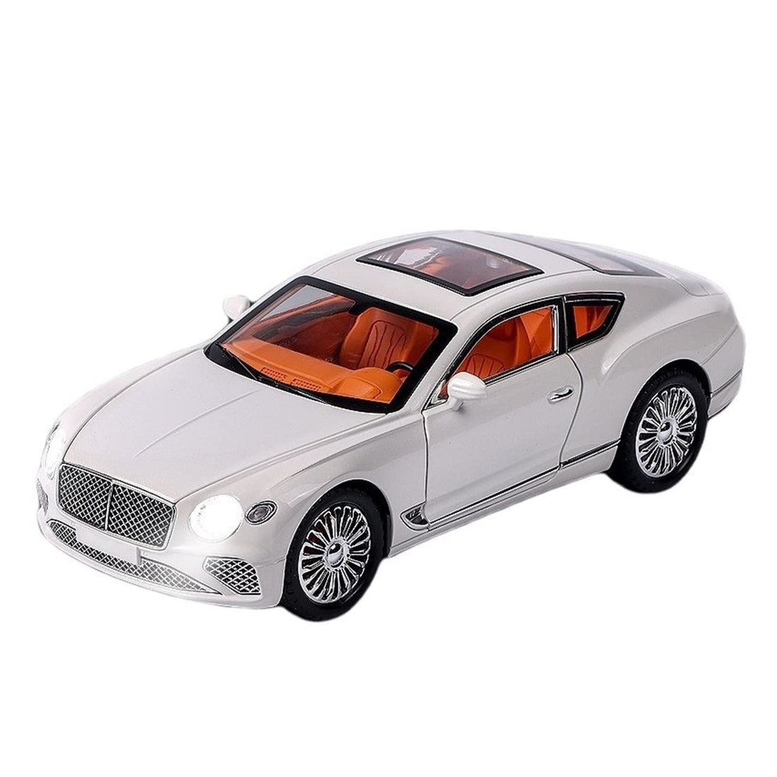 Alloy Model Car Diecast Metal Vehicle 1:24 for Bentley Continental GT(White)