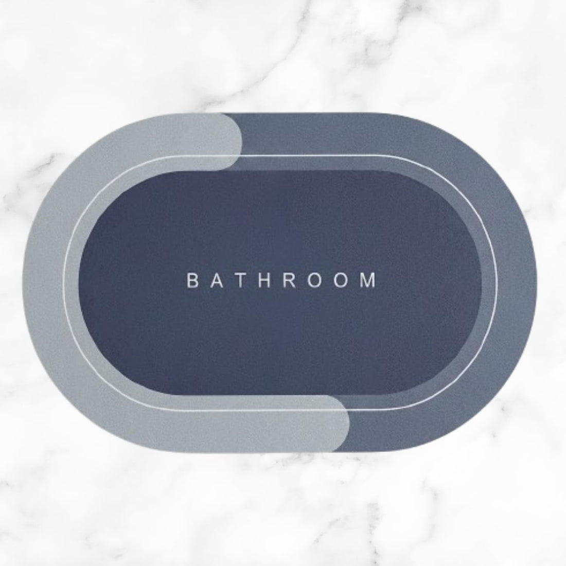RENVA Doormats Quick Drying Bathroom rubber round Mats & Water Absorbent Door Mat for Home,Water Absorbing Non-Slip Bathroom Floor mats (Bathroom Print) (1, Multi Colour)