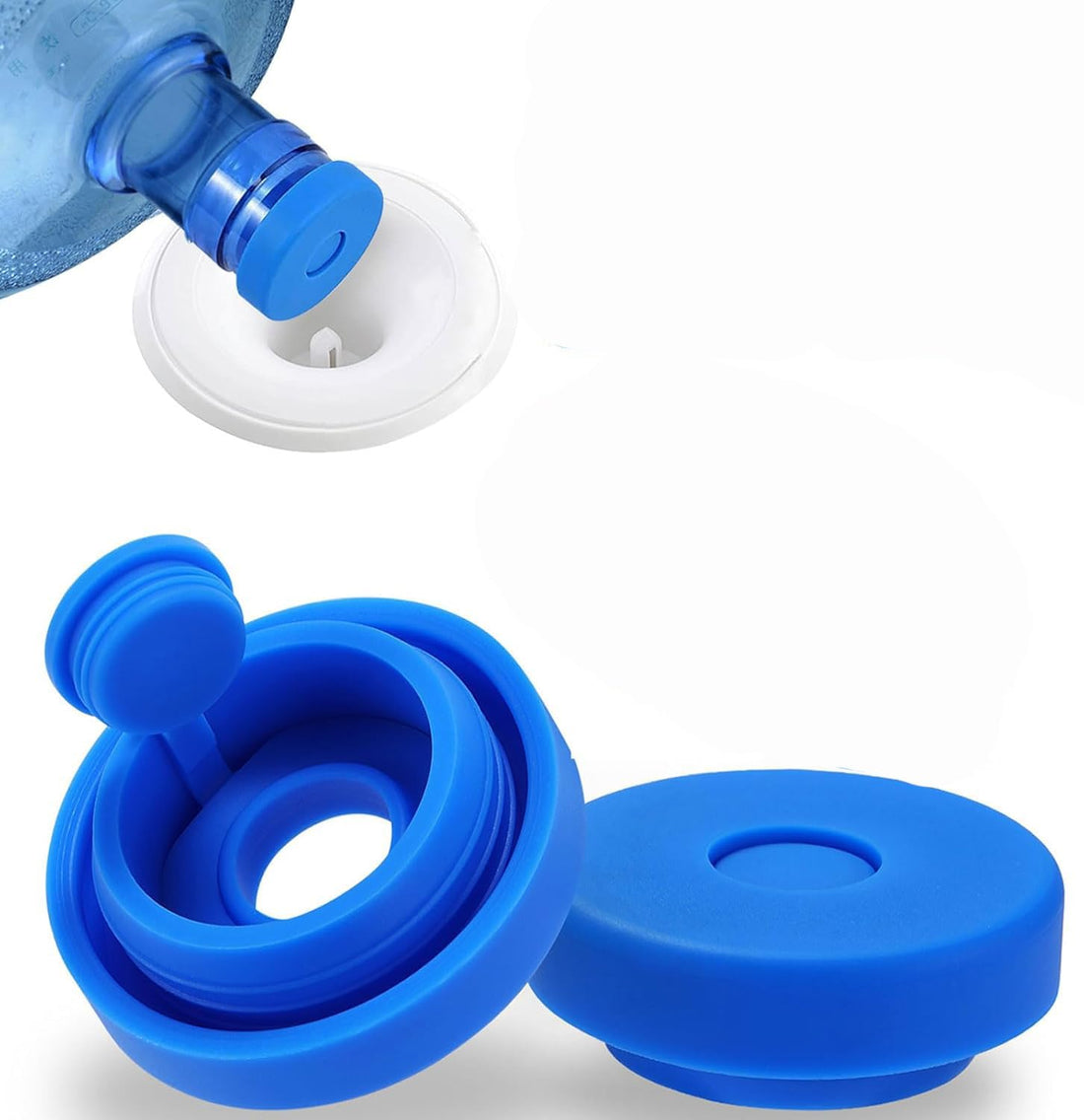Water Bottle Cover Replacement Reusable Silicone Spill Proof Cap - 2 Pieces - by Rana Store
