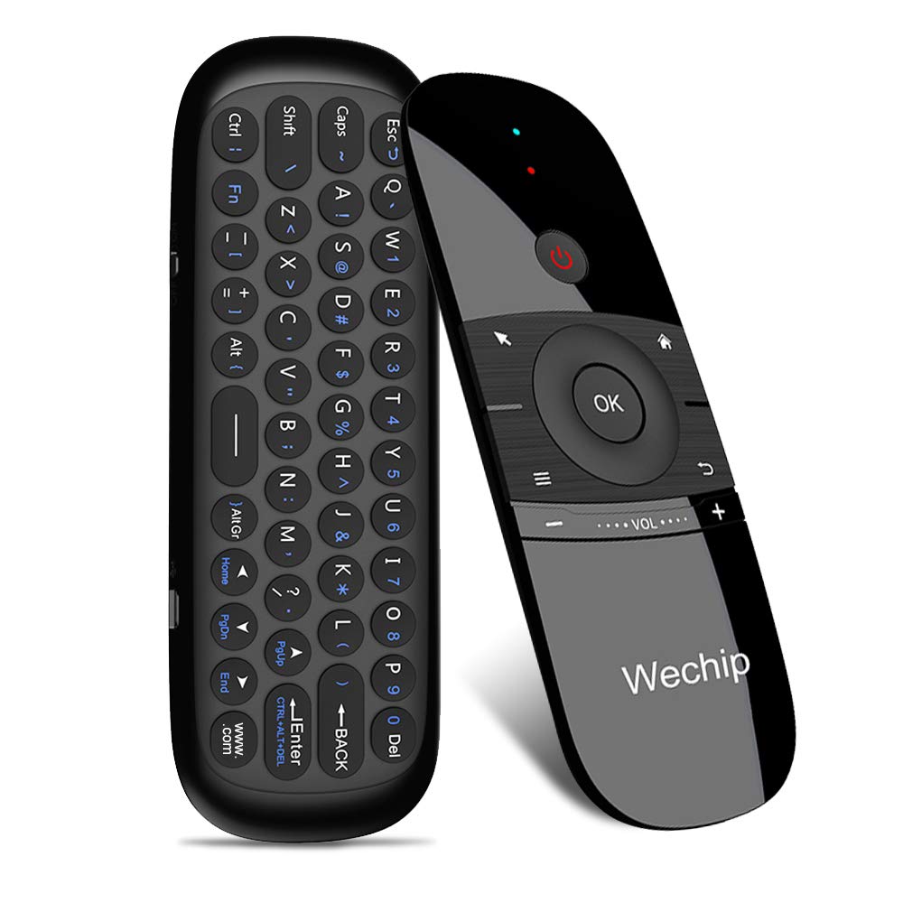 Wechip W1 2.4G air Mouse Wireless Keyboard Remote Control Infrared Remote Learning 6-axis Motion Sense w/USB Receiver for Smart TV android TV BOX Laptop PC
