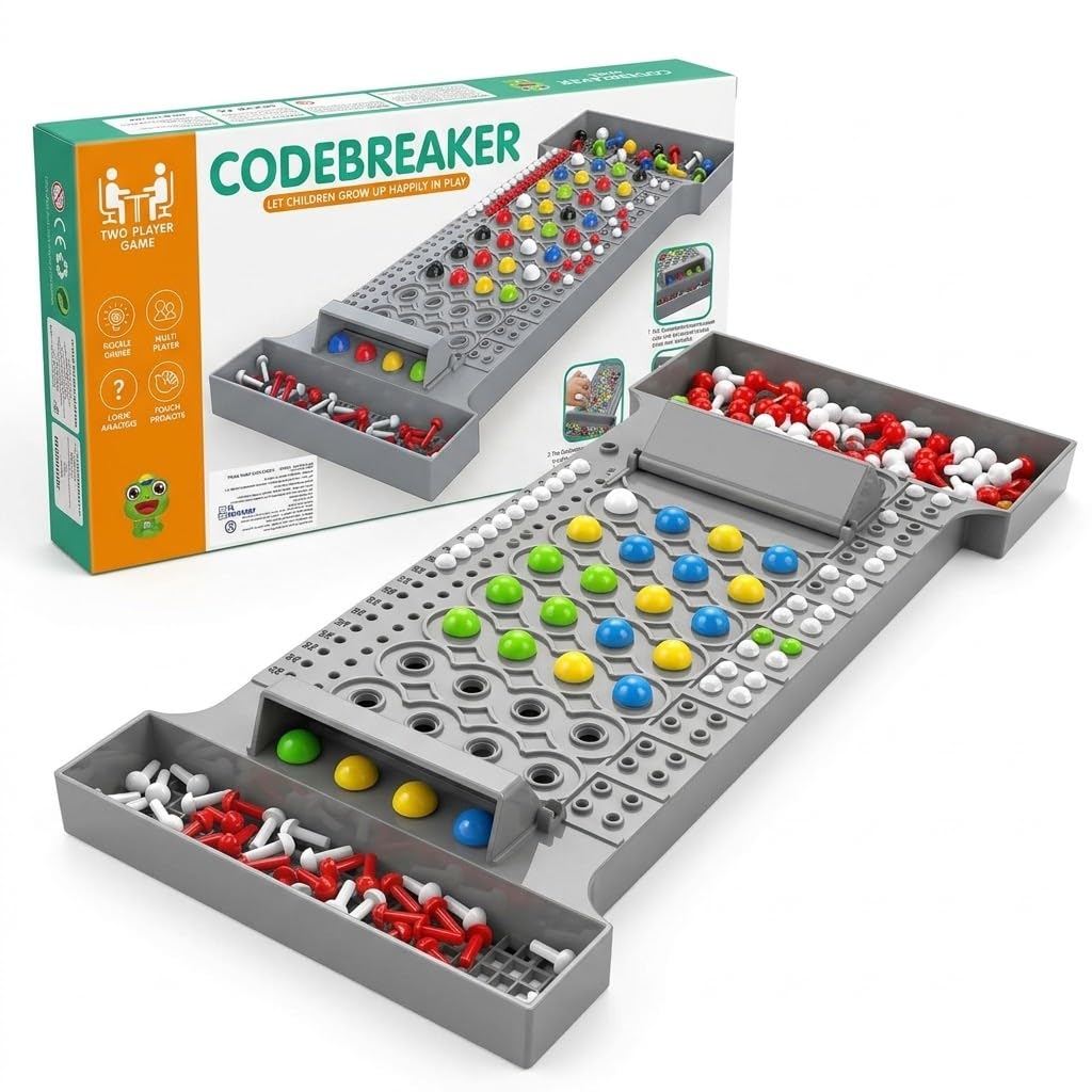 Codebreaker Strategy Board Game for Kids & Adults – Classic Secret Code Cracking Puzzle – Educational Logic & STEM Toy – Fun 2-Player Family Game for Ages 3+
