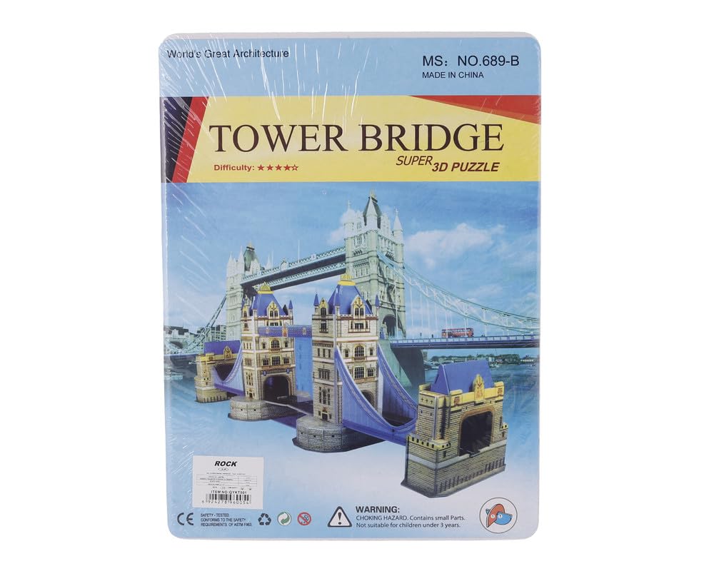 3A Ms-689-B Carton Tower Bridge 3D Puzzle Toy For Kids - 3-5 Years Multi Color