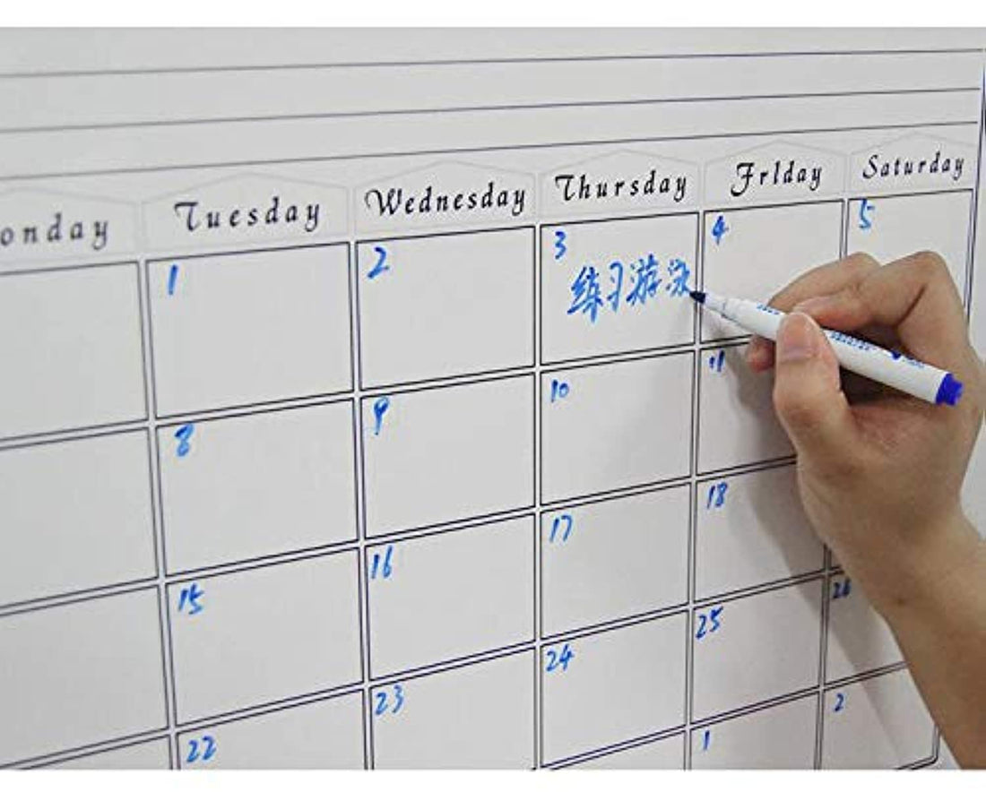 30x42cm Month Planner Calendar MEMO Wall Sticker Kids Play Study Room Decorations