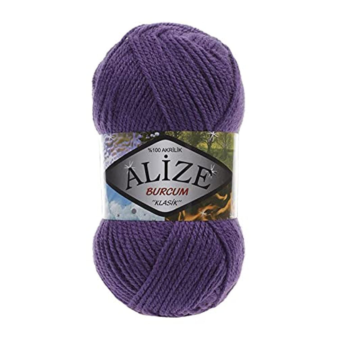 Alize BURCUM KLASiK 44 Purple - Crochet and Knitting Yarn