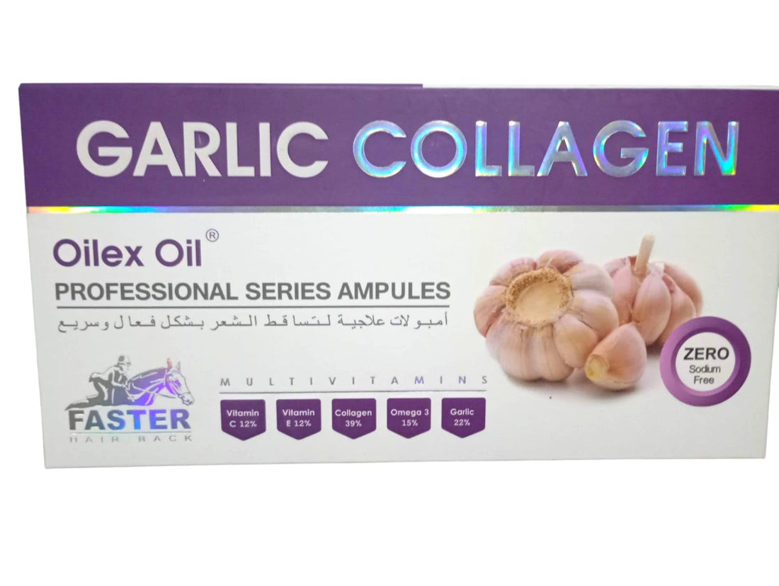 Garlic Oil & Collagen Ampoules "Dr. Oelix" - Hair Loss Treatment - 5 Ampoules - From Al Safwa Pharmacy