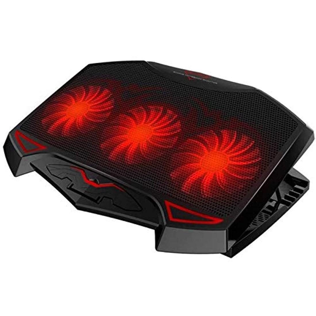 3 High Speed Fan Notebook Cooler with LED Silent Adjustable Laptop Cooling Pad Stand Dual USB Holder for 14-17 inch