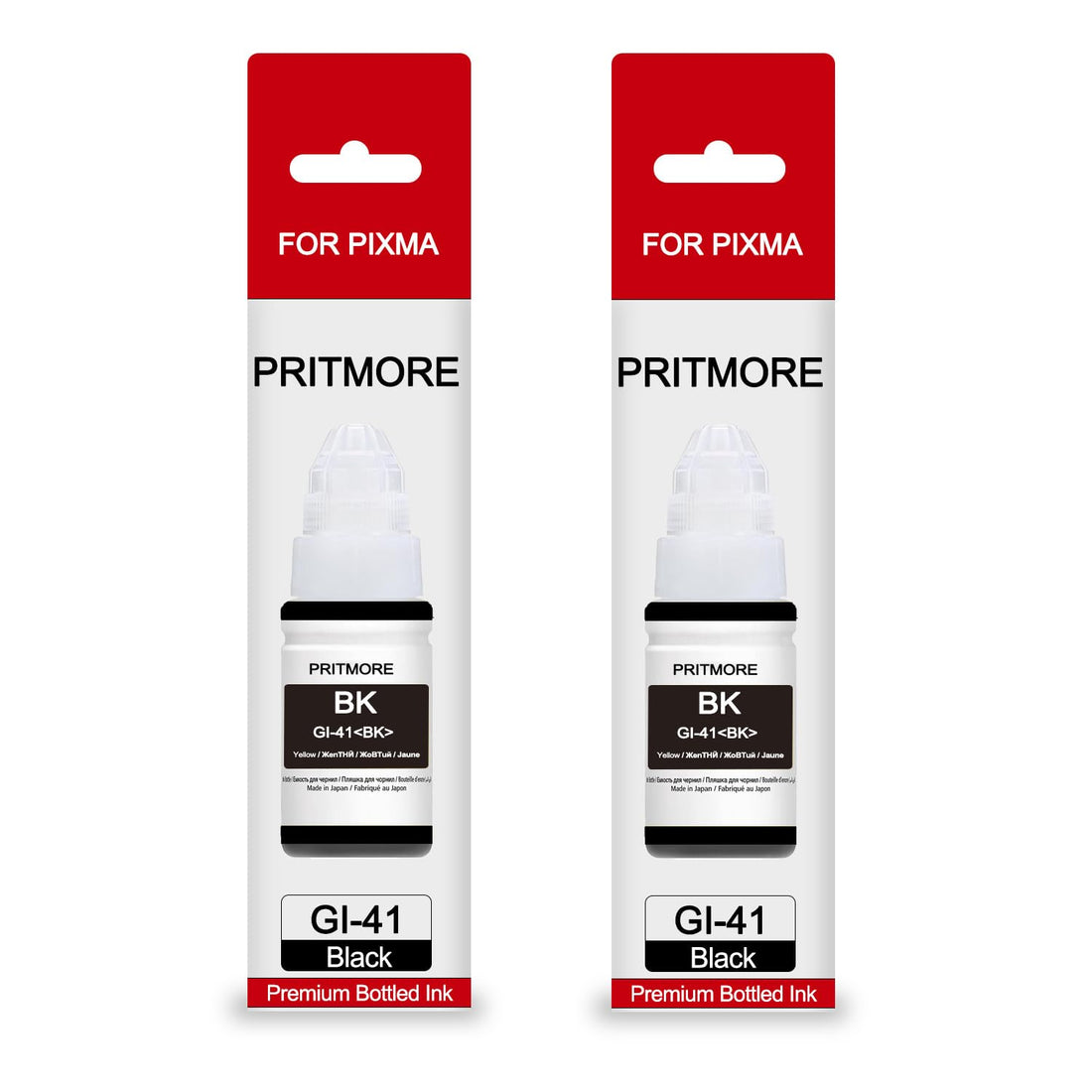 GI-41 Black Ink bottle Set 2-Pack High Capacity 135ml for Canon GI-41 GI 41 Compatible for CANON PIXMA G1420 G2420 G2460 G3420 G3460 Printer, Prints Up to 8,000 Pages(Pigment Black,2 Packs)