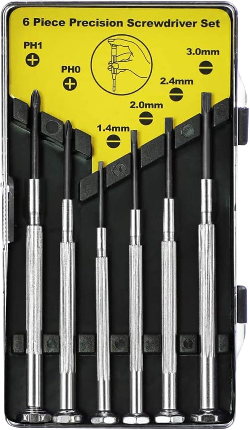 Mini Eyeglass Repair Screwdriver Repair Tool Kit with 6 Different Size, Ideal for Watch - Set of 6 Pieces