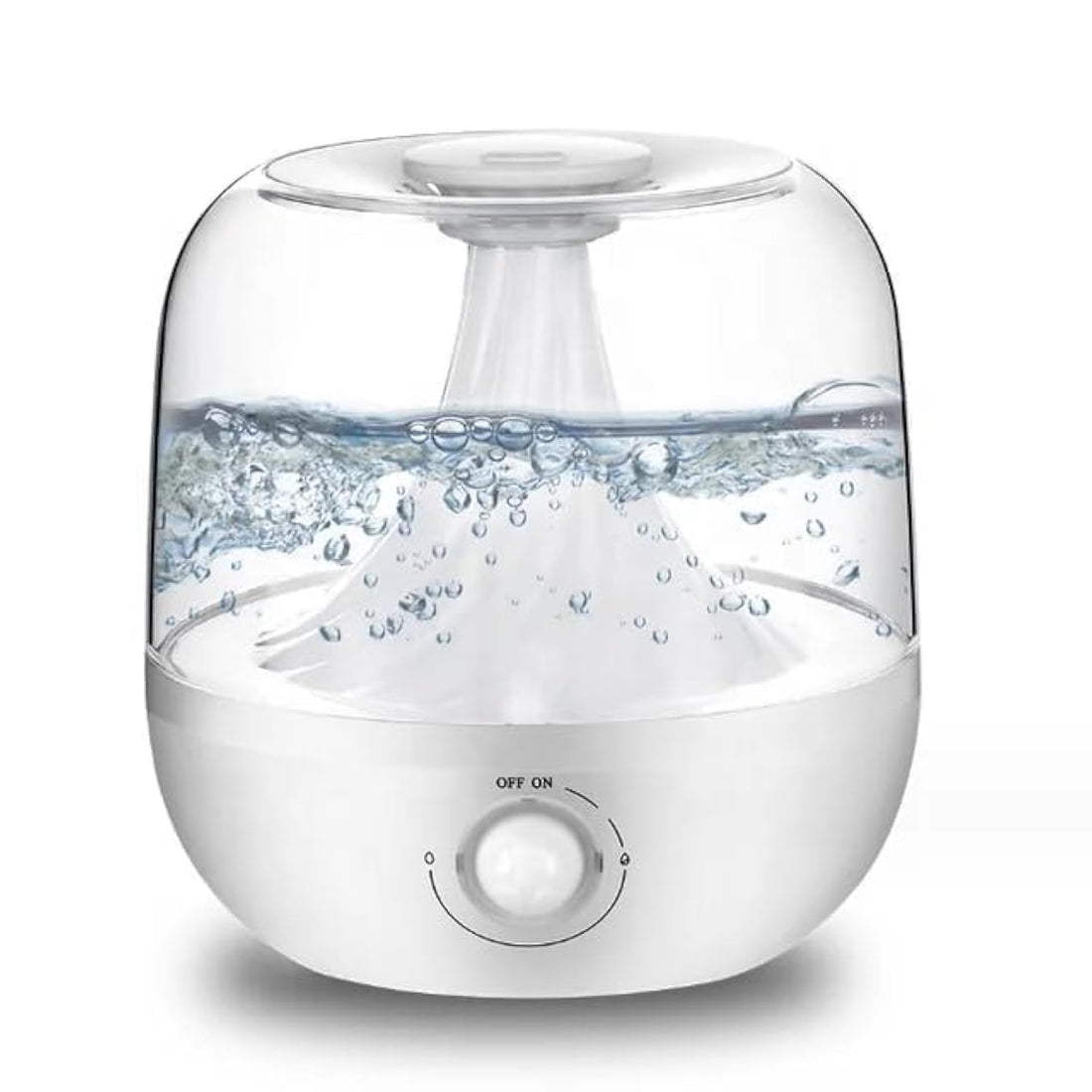 Air Humidifier, 3L Ultrasonic Cool Mist Humidifier UV Purifying Air Purifying Bacteria Top Filled for Kids Adults Yoga Sleep Office Home (White)