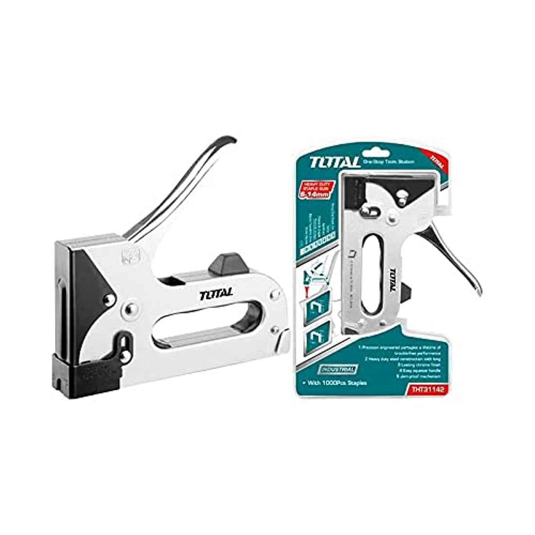 Total Heavy Duty Staple Gun 6-14mm with 1000pcs THT31142