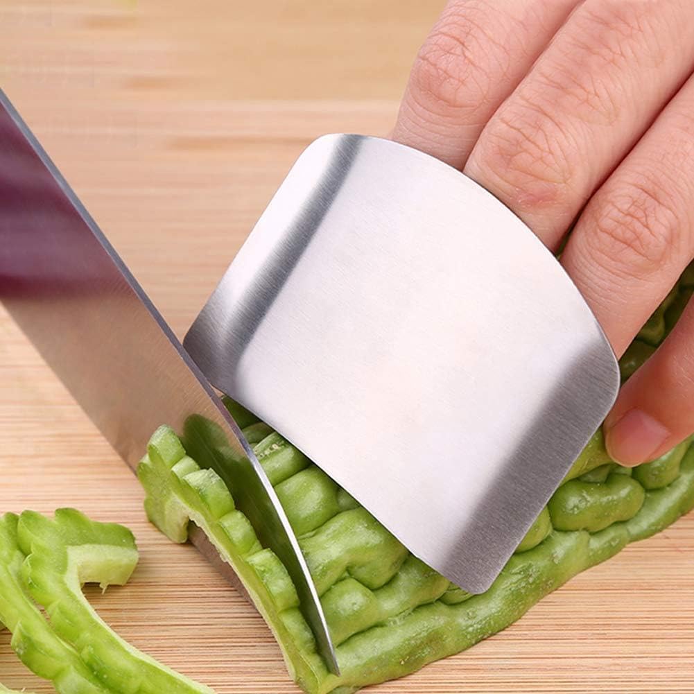 Portal Safety Cutting Tool: Stainless Steel Finger Guard for Kitchen and Cooking, Prevent Injuries and Damages During Slicing and Slicing (5 Units), Available in Amazin