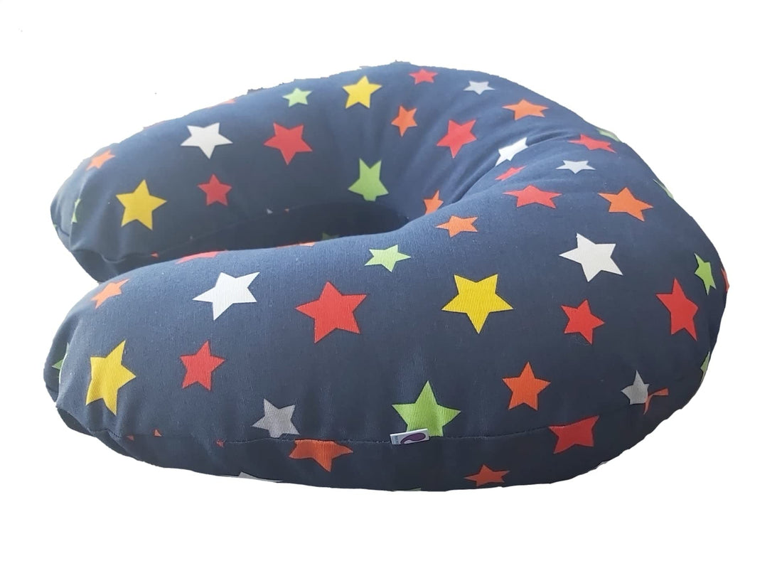 Moro Moro 3 Multifunctional Pillow Blue With Stars 1. Breastfeeding 2. Bottle Feeding 3. Prevents Gastro Esophagic Reflux 4. Support To Keep Baby Sitting 5. Support To Stimulate Crawling