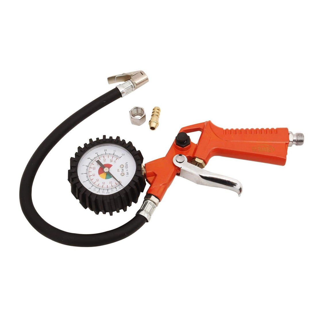 Tire Inflator Gun with Pressure Meter Gauge