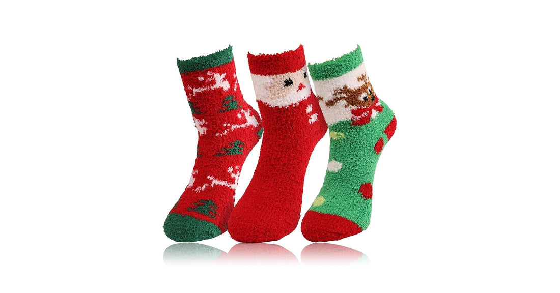 Christmas and New Year Socks - Festive Design Multicolor, Size 30-45