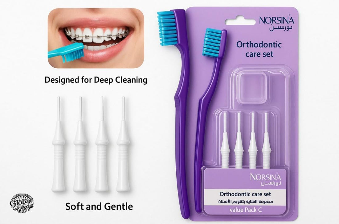 Orthodontic Care Kit - Custom Orthodontic Toothbrushes + Interdental Brushes Deep Cleaning Complete Dental Care with Braces - Imported